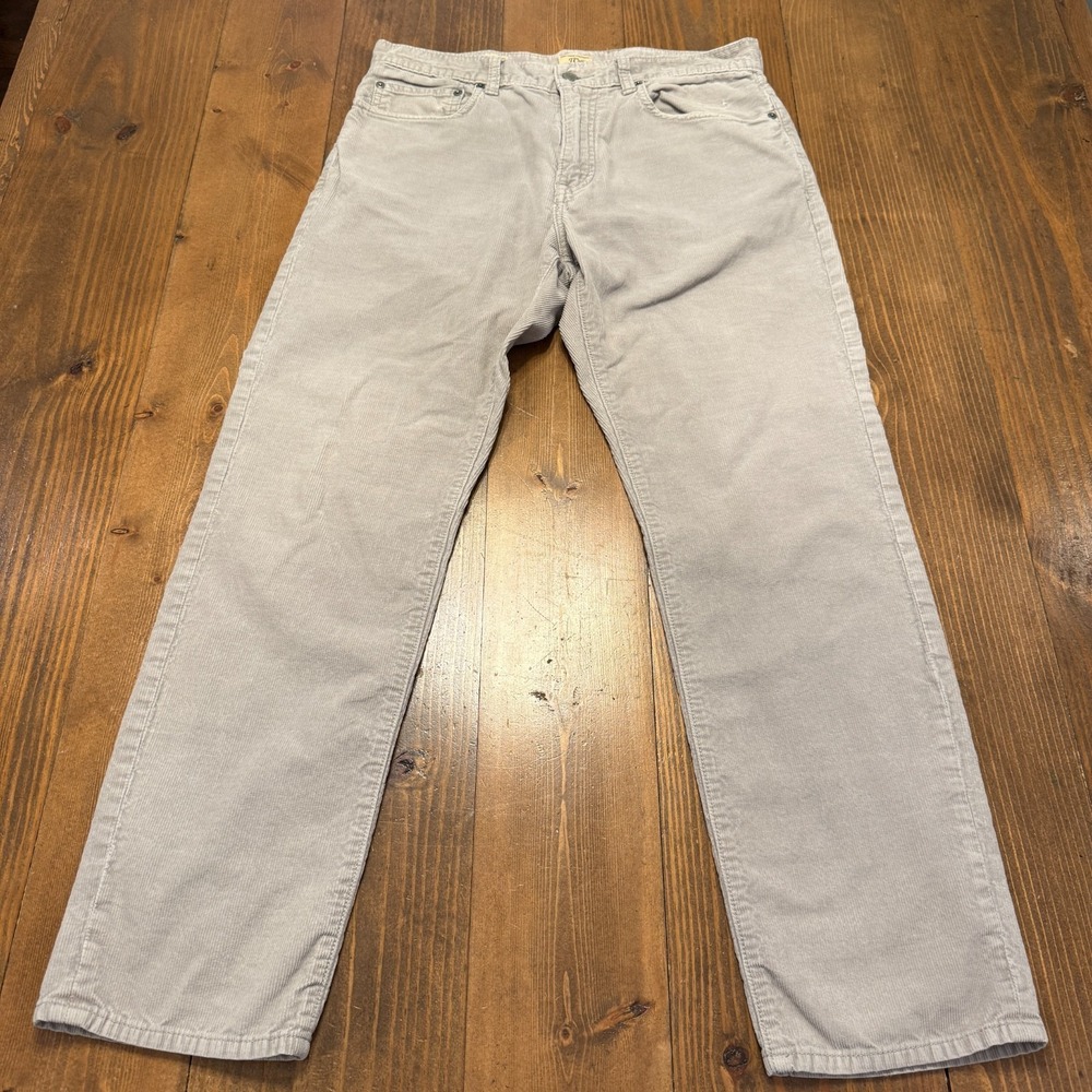 J. Crew Men's Gray Corduroy Straight Leg Pants‎ Style 770 Size 34x30